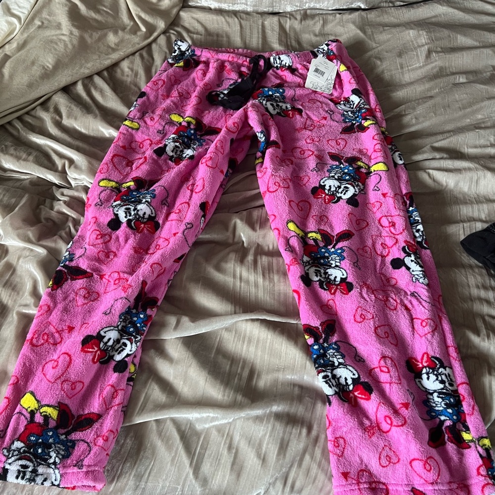 Disney Mickey and Minnie Mouse pink pajamas Sz large
